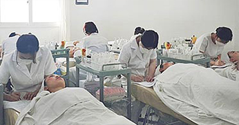 올댓뷰티아카데미 에스테틱 실전 모의테스트 진행